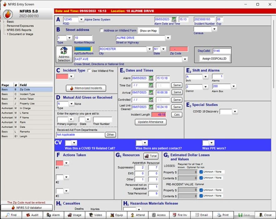 NFIRS 5.0 Reporting Software RedNMX