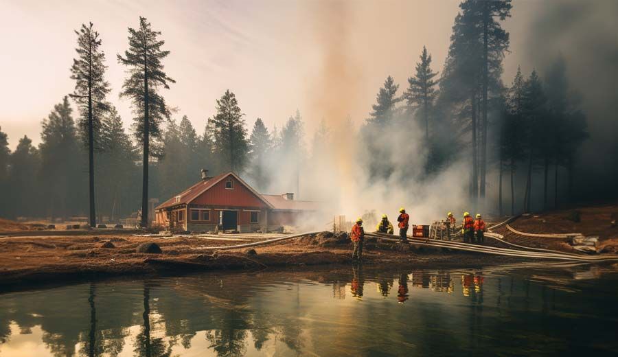 Fire Department with Water Access